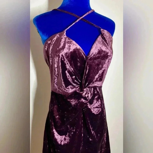 Dex | Crushed Velvet Mini Dress | Violet | Women’s XS - Picture 2 of 3